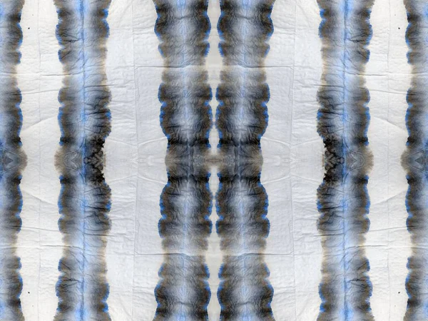 Blue Seamless Spot Stripe Hand Abstract Smudge Wash Tie Dye — Photo
