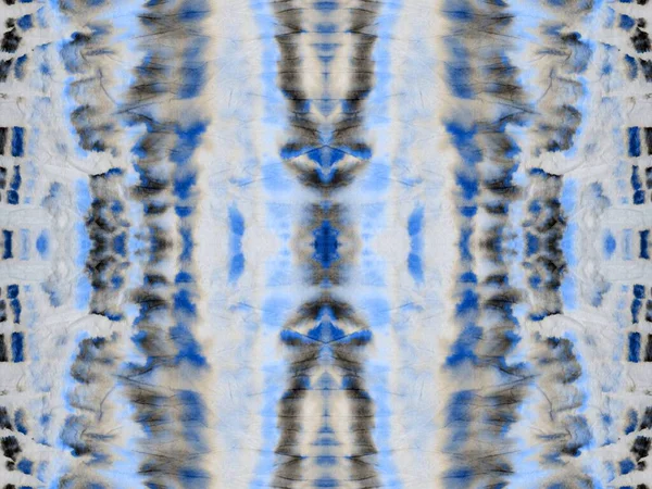 Μπλε Αφηρημένο Σημάδι Μελάνι Geometric Tie Dye Blot Εθνικομποέμικο Λευκό — Φωτογραφία Αρχείου