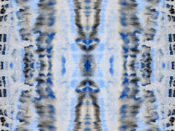 Blue Abstract Mark Inkoust Geometrické Tie Tye Blot Etnicko Česká — Stock fotografie