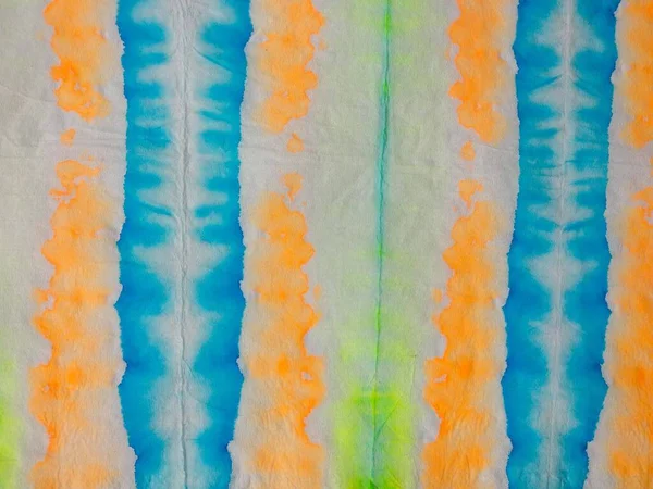 Tie Dye Line Oriental Watercolour Grey Stripe Ikat Pattern Blue — Stock Photo, Image