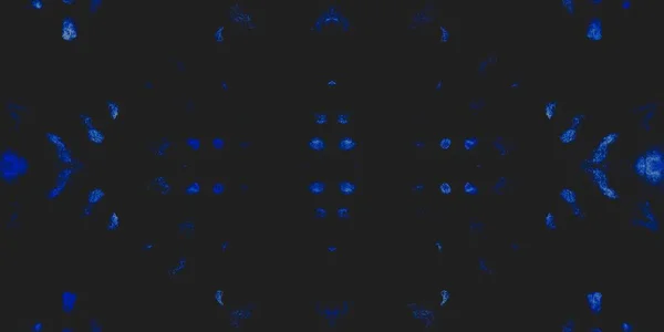 Fekete Mosott Anyag Csillag Kaleidoszkóp Csempe Denim Smoke Dirty Art — Stock Fotó