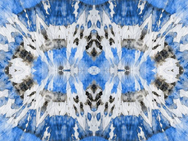 Marque Abstraite Bleue Wash Stripe Grunge Aquarelle Noire Motif Noir — Photo