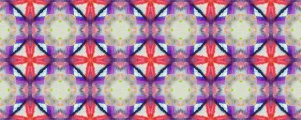 Watercolor Geometric Pattern Tile Ornate Mosaic Tile Batik Colored Ethnic — 图库照片