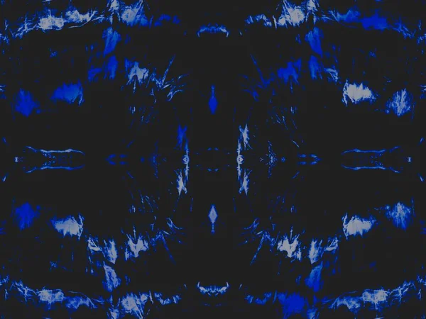 デニムタイ染料ストライプ 氷の謎をシームレスに ナイトライトダーティアートバナー 星の水彩プリント 宇宙自然芸術は消滅した 明るいオイルインク ブルーブラシペイント ホワイトメッシーパターン — ストック写真