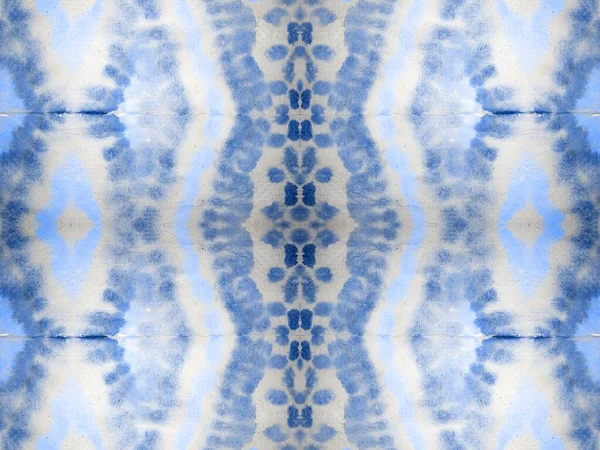 アート水彩ネクタイスポット Tiedye水彩花模様 ブルーの抽象的なレイアウトを結ぶ 線のシームレスなマーク インクカラーブラシ アートの質感を洗う グレイ キャンバス Geo Colorlic — ストック写真