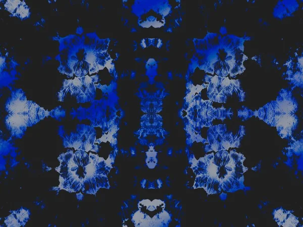 Denim Tie Dye Texture Sterngeometrisches Motiv Nacht Snowy Dirty Art — Stockfoto