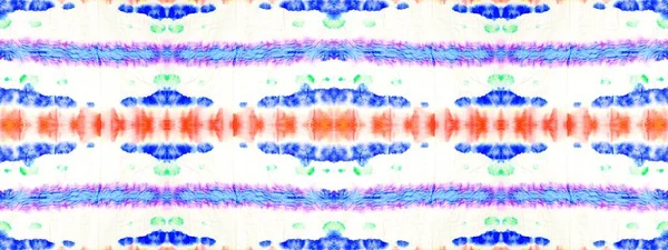 Art Multi Color Shibori Tropf Tiedye Bohemian White Tupfer Line — Stockfoto