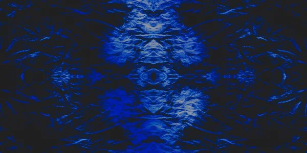 Denim Ισοπαλία Dye Batik Ναυτικό Γεωμετρικό Motif Νύχτα Φως Καλλιτεχνική — Φωτογραφία Αρχείου