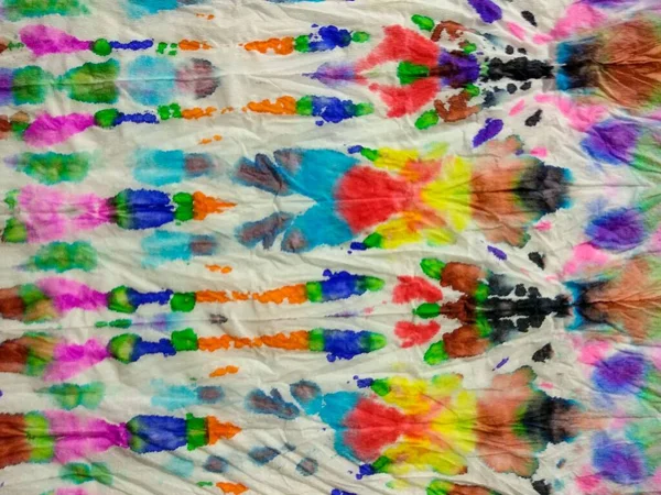 Kolorowa Faktura Akwareli Barwnik Tye Blot Mokry Kolorowy Pędzel Abstrakcyjny — Zdjęcie stockowe