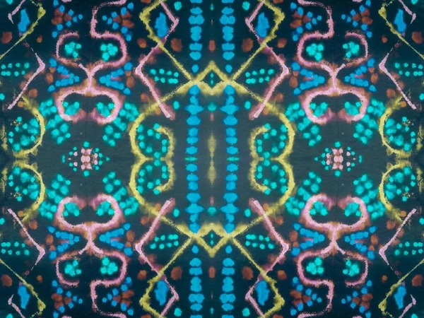 Umyjte Grunge Repeat Geo Watercolour Tie Dye Drip Bright Aquarelle — Stock fotografie