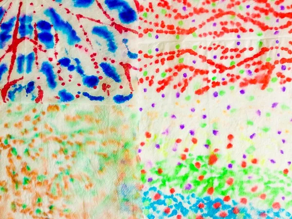 Восточная Акварель Tie Dye Line Многоцветная Полоска Ombre Grand Влияние — стоковое фото