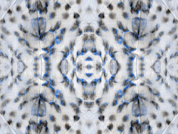 Blauwe Abstracte Vlek Lijn Tie Dye Grunge Inktkleur Borstel Natte — Stockfoto