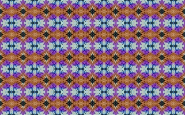 Indonesian Geometric Flower Boho Morocco Rustic Geo Texture Vintage Seamless — Stockfoto