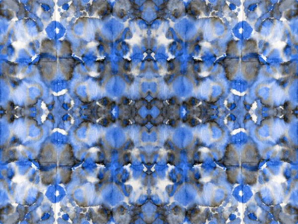 Blauw Abstract Teken Natte Abstracte Naadloze Morsing Gray Tie Dye — Stockfoto