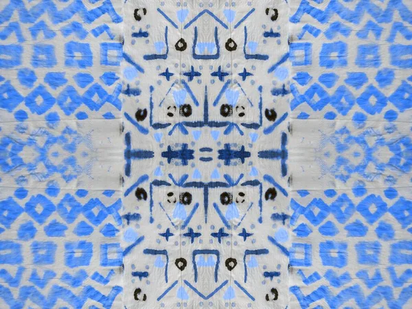 Blue Seamless Mark Tie Dye Gray Abstract Flower Bright Geometric — Stock Photo, Image