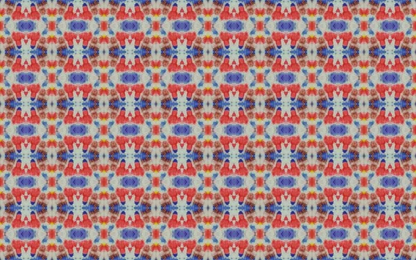 Moroccan Geometric Flower Boho Colored Portuguese Mosaic Turkish Geometric Batik — Zdjęcie stockowe