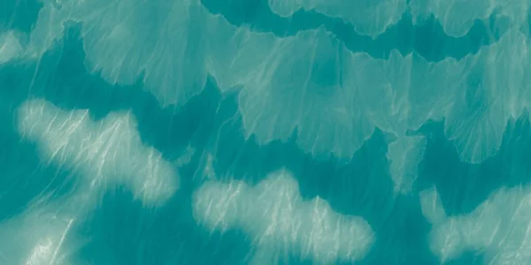 蓝色的领带染料 闪耀的自然 白色海水彩画 Teal Dye 海洋刷 灰色的死神背景 绿海模式 明亮的天空灰色亮光 Shiny模式 — 图库照片