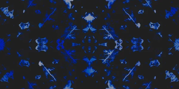 Denim Tie Dye Texture Azulejo Geométrico Estrella Espacio Nocturno Fondo — Foto de Stock