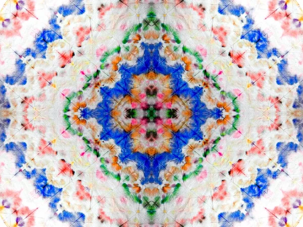 Σποτ Τάι Ντάι Κάνβας Τέχνη Multi Χρώμα Πολύχρωμο Blot Πινέλο — Φωτογραφία Αρχείου