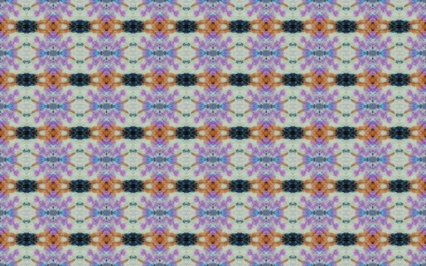 Aquarelle Geometric Pattern Tile Floral Batik Boho Colored Ethnic Floor — Stok fotoğraf