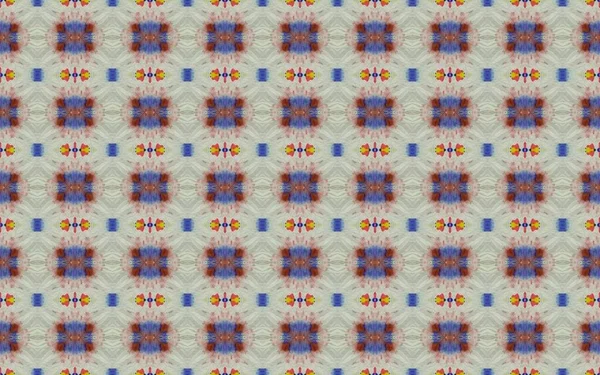 Moroccan Geometric Flower Floor Ethnic Batik Print Spanish Geometric Pattern — Zdjęcie stockowe