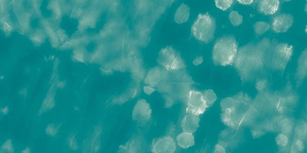 蓝色的领带染料 闪耀的自然 灰色的光芒 蓝色明亮的光芒 蓝海背景 海洋刷 蓝色海纹理 Shiny Texture 绿海水彩画 — 图库照片