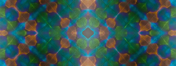 Tie Dye Boho Seamless Flower Inkoustová Geometrická Kravata Art Abstract — Stock fotografie