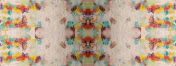 Tie Dye Wash Seamless Effect Geo Watercolour Colorful Blot Wash — Stockfoto