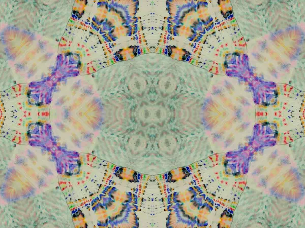 Art Geometric Colorful Blob Wash Ink Pattern Tie Dye Boho — Stockfoto