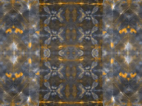 추상적 스팟을 씻어라 Tie Dye Grunge 예술의 기하학적 색채의 황금색 — 스톡 사진