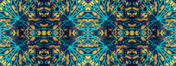 Tvätta Abstrakt Mark Bläck Geometriskt Bind Färgämne Mark Neon Etnisk — Stockfoto