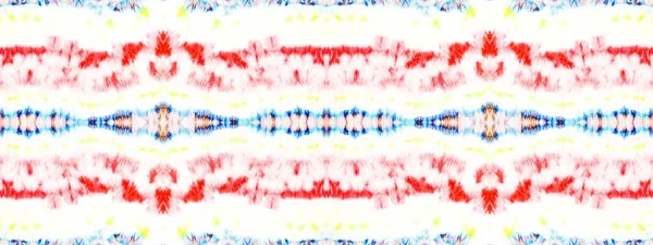 絞り染めウォッシュシームレスキャンバス ティディ ボヘミアン ホワイト パターン ウェットレインボーアブストラクトブラシ 虹の繰り返しを洗う 線型ドットパターン インク幾何学的アクリル滴 インク水ブラシ — ストック写真