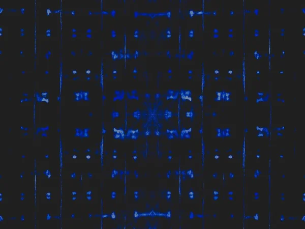 Impresión Tinte Corbata Noche Azulejo Geométrico Azul Denim Light Grungy — Foto de Stock