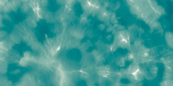 Blue Tie Dye Wassermuster Türkische Tinte Abstrakte Ocean Paint Weißmeertextur — Stockfoto