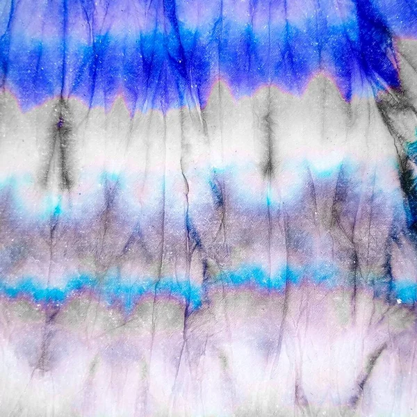 Tie Dye Azul Gradiente Aquarela Textura Ikat Luz Azul Listra — Fotografia de Stock