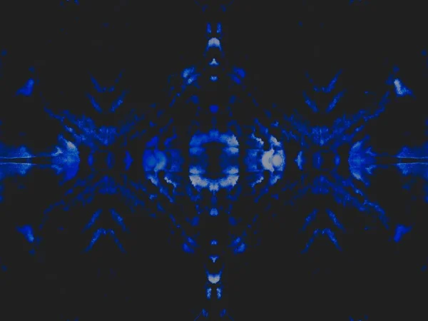 デニム生地のデザイン 青い幾何学的な繰り返し ホワイトスペースダーティアート効果 グローの抽象パターン フロスト スペース アート スタイリッシュな自然を凍結します 古いブラシ付きのテクスチャ ブラックフロストパターン — ストック写真