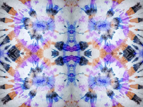 Tie Dye Hand Seamless Flower Geo Gradient Abstract Splat Wash — Stockfoto