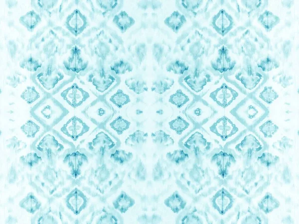 Kék Nyakkendős Festővászon Teal Art Textúra Pöttyös Vízkefe Nedves Vízszínű — Stock Fotó