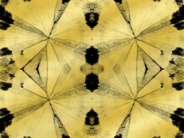 Kusursuz Soyut Altın. Islak kravat boyası fırçası. Koyu Mürekkep Gradyan dokusu. Rustik Geometrik Işık Konsepti. Lüks, yumuşak, pürüzsüz leke. Altın tuvali yıka. Mürekkep Renkli Shibori Blot. Sanat Rengi Şekli.