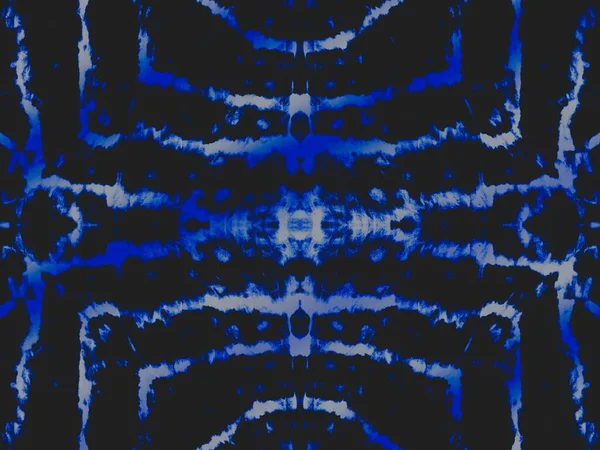 Denim Tie Dye设计 旧空间装饰品 蓝色抽象画笔 保持神秘的风格 冬刷空间 星空颜料 黑色圣诞海报 — 图库照片