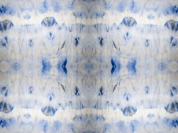 Blauwe Naadloze Mark Inkt Abstracte Abstracte Borstel Kunst Geometrische Tie — Stockfoto