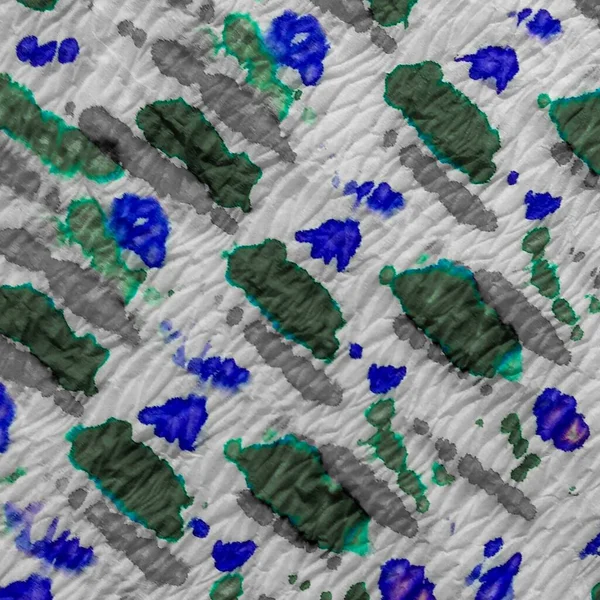Krawattenfarbe Grün Abstraktes Aquarell Tye Dye Dip Pattern Blauer Streifen — Stockfoto