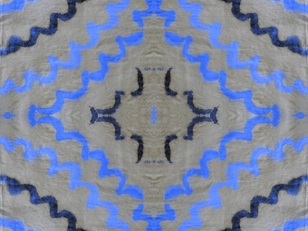 Blue Seamless Mark Tinta Blu Inchiostro Tye Dye Blot Macchia — Foto Stock