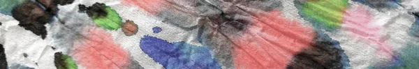 系上染料蓝梯度水彩画 糊状灰水色纹理 染色条纹Ikat模式 领带染料纹图案多色石硼浸渍纹理 灰色的领带 红条阴影设计 — 图库照片