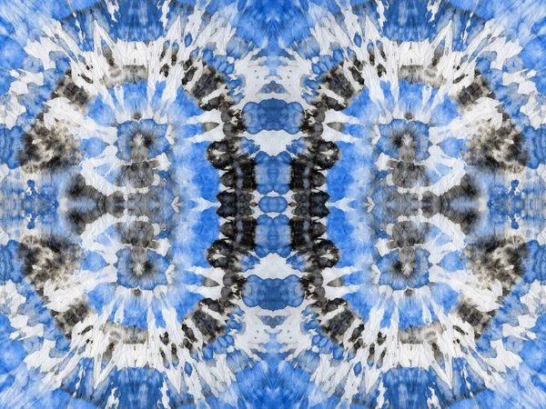 Blauwe Abstracte Vlek Natte Blauwe Kleur Tie Dye Spot Wasstreep — Stockfoto