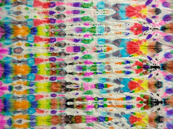 Πολύχρωμο Μοτίβο Υδατογραφίας Χρώμα Shibori Drip Τέχνη Πολύχρωμο Αφηρημένη Splat — Φωτογραφία Αρχείου