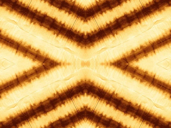 Geel Geometrische Naadloos Etnische Tie Dye Bruine Abstracte Druk Bokeh — Stockfoto