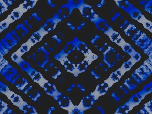 Fehér Nyakkendő Dye Batik Öreg Geometrikus Csempe Night Frost Piszkos — Stock Fotó