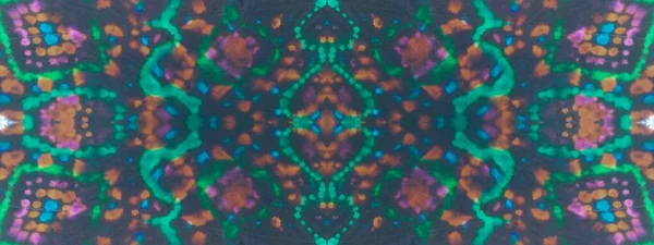 Ink Multi Color Tye Dye Mark Ethnic Geometric Floral Texture — стоковое фото