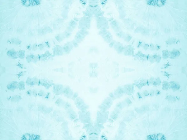 Inktwaterborstel Teal Abstracte Spot Geo Creatieve Naadloze Plaat Aqua Art — Stockfoto